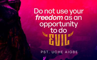 DONT USE GRACE AS AN OPPORTUNITY TO DO EVIL