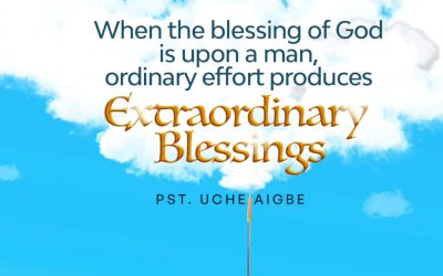When God’s blessing rests upon a person, the extraordinary becomes the standard.